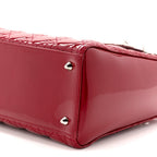 Patent Cannage Medium Lady Dior Red