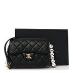 Lambskin Quilted Small My Precious Flap Black