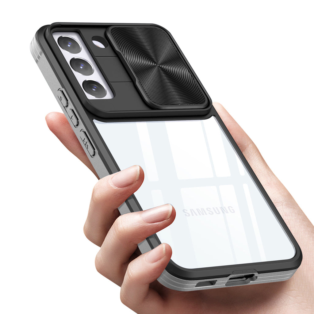 Full Protection With Mobile Phone Protective Film Slide Camera Lens Phone Case For Samsung Galaxy S 22 Plus In Gray