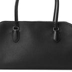 Grained Calfskin East West Bowling Bag Black