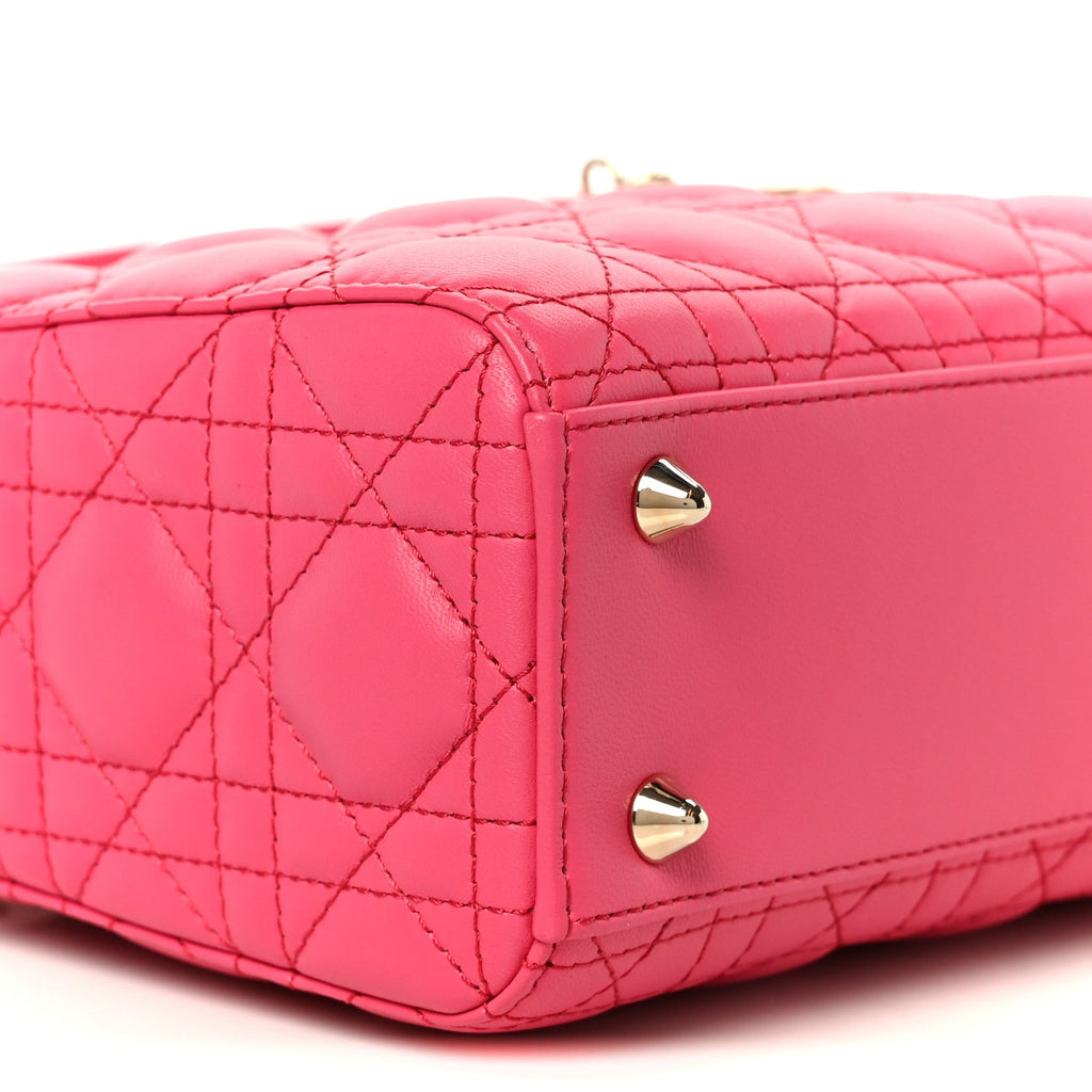 Lambskin Cannage Small My ABCDior Lady Dior Passion Pink