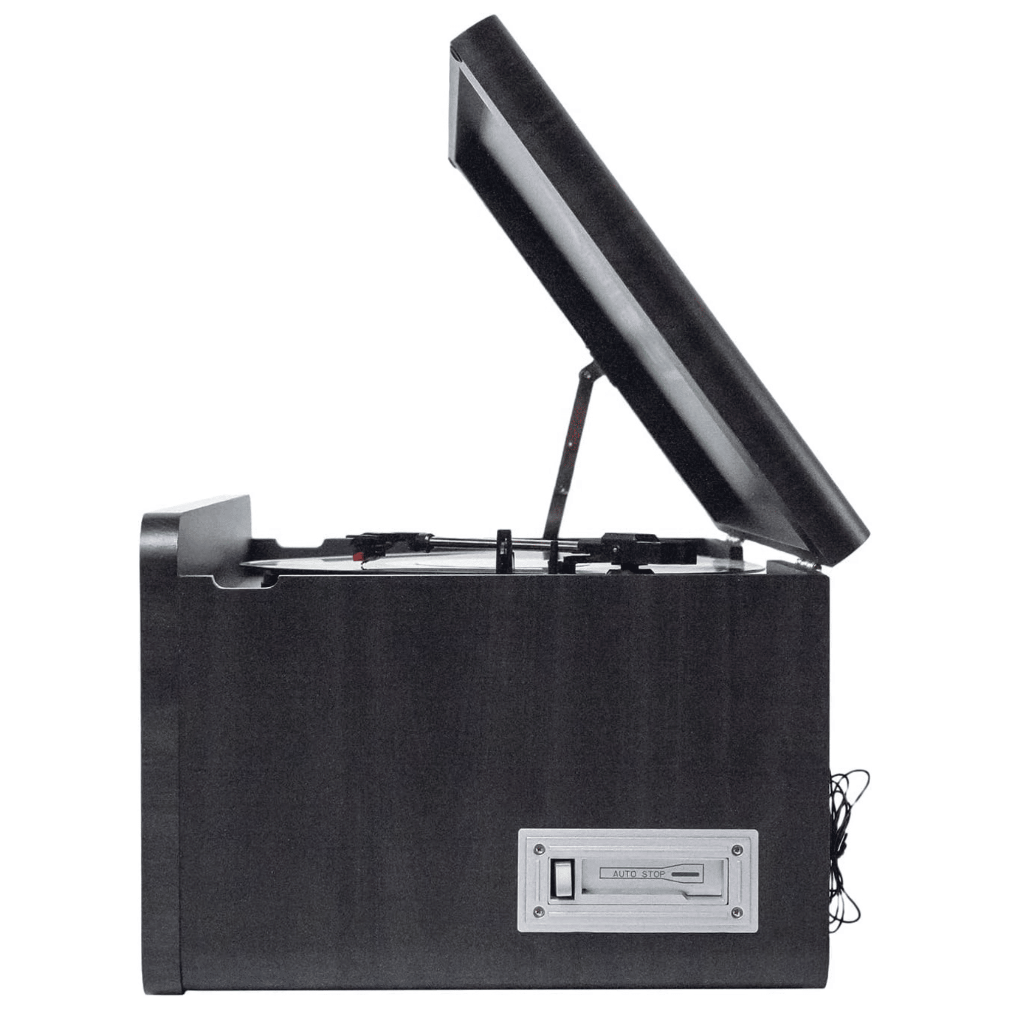 Monument 8-in-1 Wood Music Center with 3-Speed Turntable and Dual Bluetooth