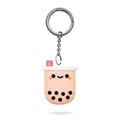 SAHARA - Boba Drink Hang Case for Apple AirTag - Pink And Black