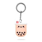 SAHARA - Boba Drink Hang Case for Apple AirTag - Pink And Black