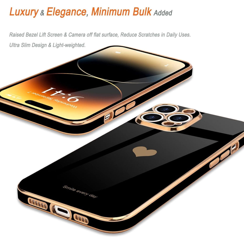 Entronix Case Compatible with iPhone 16 - [Flexible] Luxury Glossy Heart