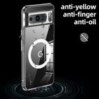 Entronix [Magnetic] Case Compatible with Pixel 9 Pro XL - [Hard Back] Slim Clear