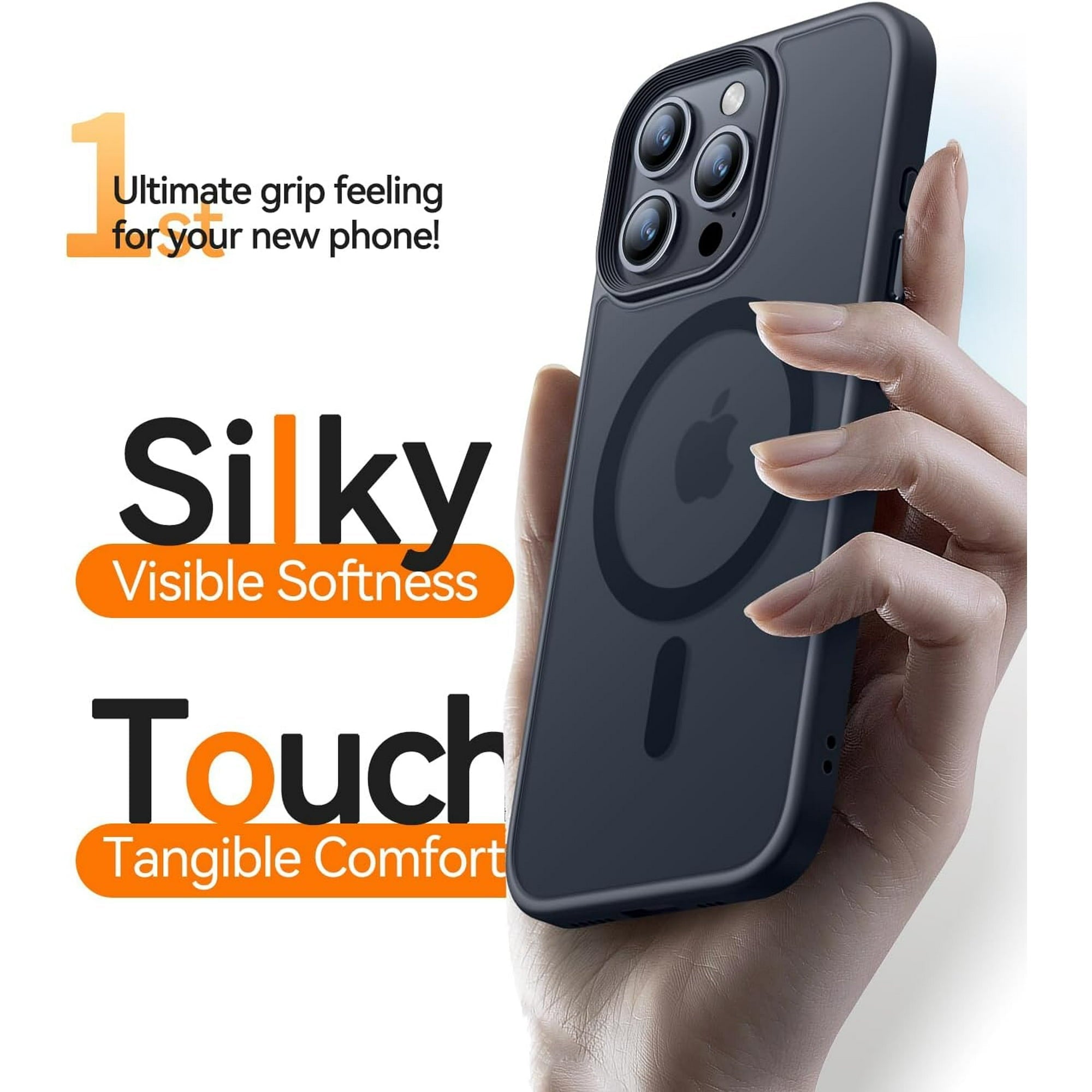 Entronix Bundle Compatible with iPhone 12 Pro Max - [Magnetic] Translucent Matte Case, 1 Screen Protector & 1 Camera Lens Protector