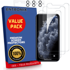 Entronix Clear Screen Protector & Camera Lens Protector Compatible with iPhone 11 - 6-Piece Combo