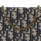 Oblique Saddle Chain Pouch Blue