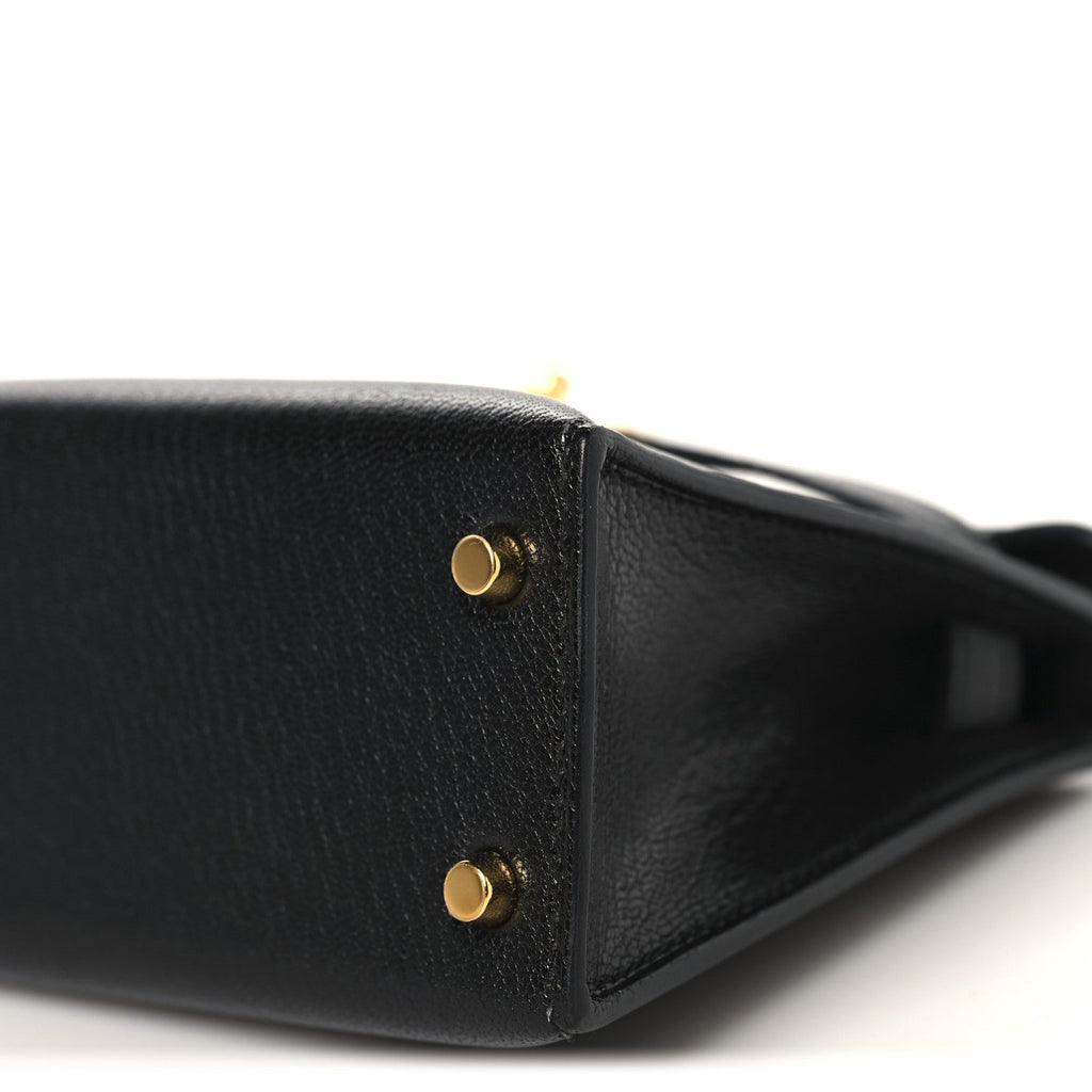 Chevre Chamkila Mini Kelly Sellier 20 Black