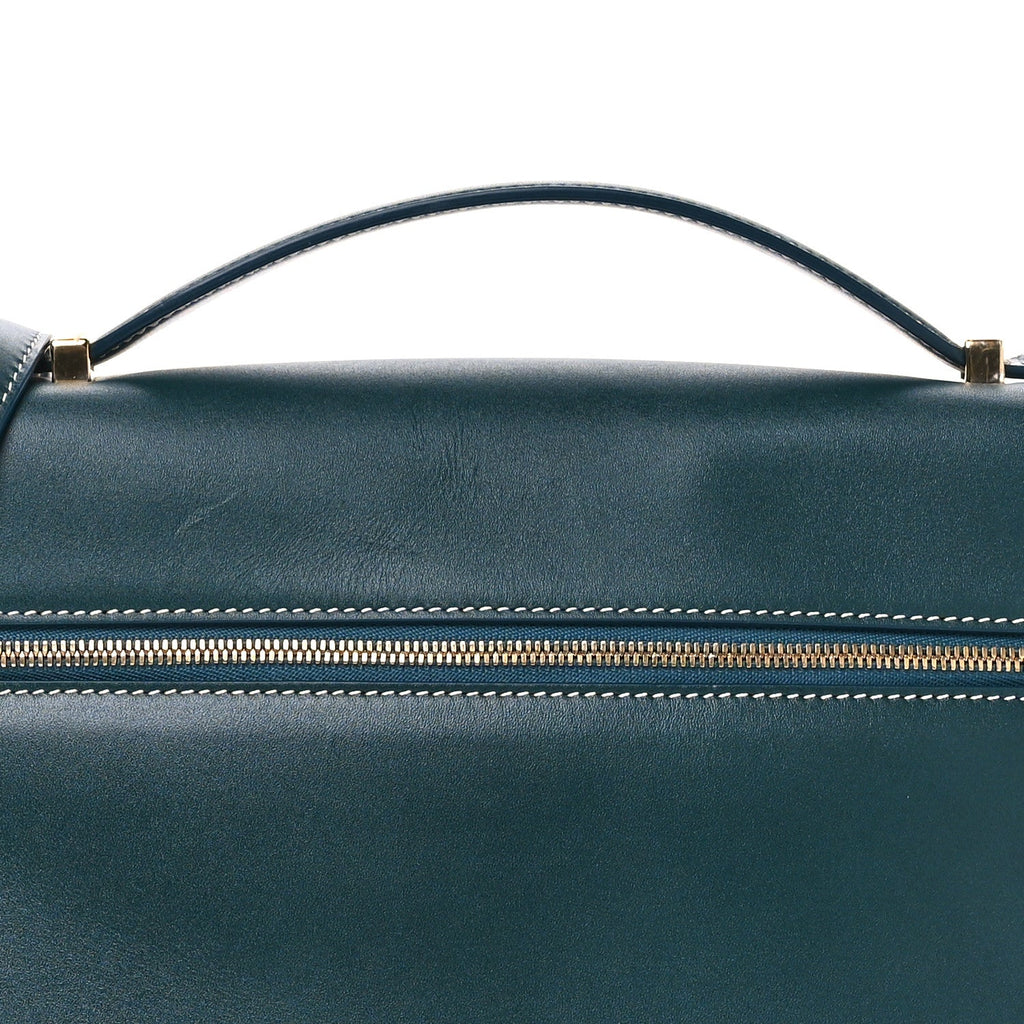 Smooth Calfskin Extra Bag L27 New Petrolio