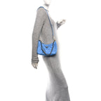 Re-Nylon Saffiano Stitched Mini Re-Edition 1995 Chaine Shoulder Bag Blue