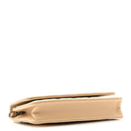 Caviar Quilted Wallet on Chain WOC Beige