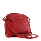 Nappa Intrecciato Nodini Crossbody Messenger Red