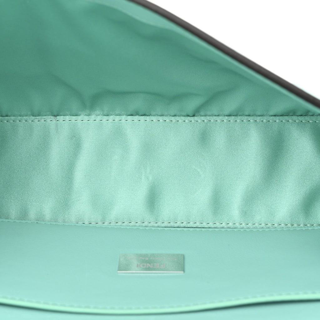X TIFFANY Nappa Silver Baguette Blue Tiffany Silver