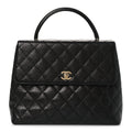 Caviar Quilted Jumbo Kelly Flap Black