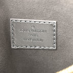 Satin Sequin Embroidered Monogram Coussin BB Silver