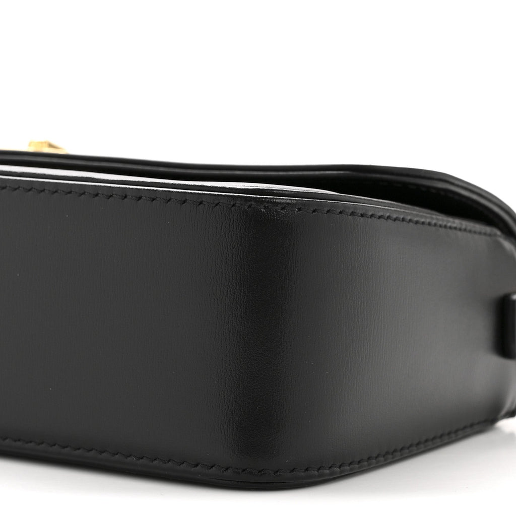 Box Calfskin 30 Montaigne Avenue East West Mini Bag Black
