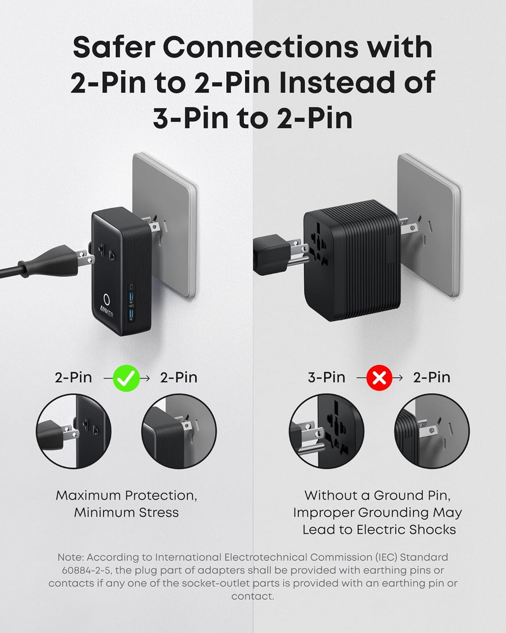 Anker Laptop Power Bank (25K, 165W, Built-In and Retractable Cables) and Anker Nano Travel Adapter (5-in-1, 20W, 1-Pack)