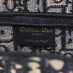 Oblique Embroidered Saddle Bag Blue