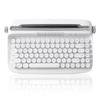 ACTTO B303 Wireless Keyboard, Retro Bluetooth Aesthetic Typewriter Style Keyboard with Integrated Stand for Multi-Device