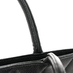 Caviar Quilted Medallion Tote Black