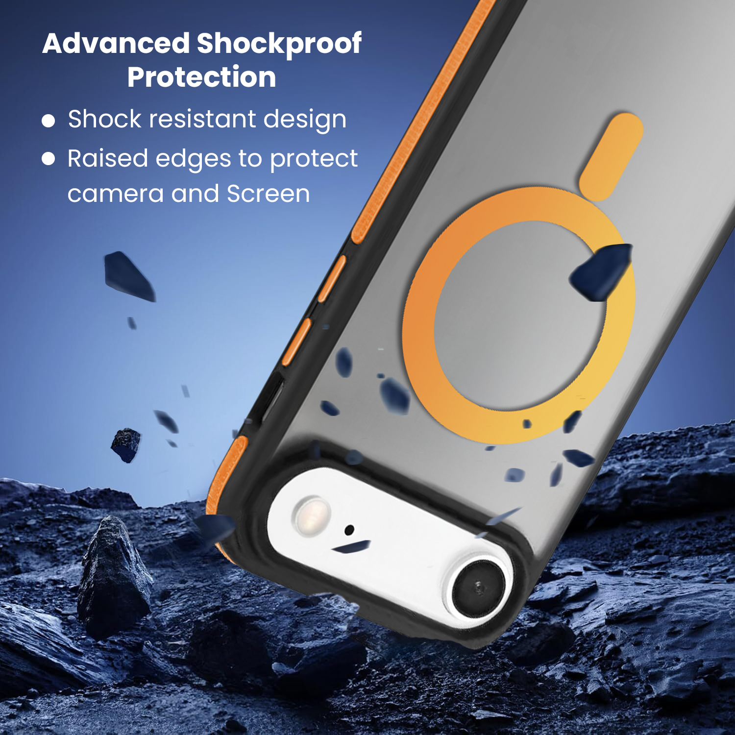 Entronix [Magnetic] Case Compatible with iPhone 17 Air - Translucent Matte Back w/ Rugged Edges