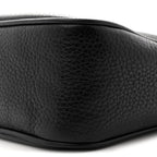 Pebbled Calfskin Small Soho Disco Bag Black