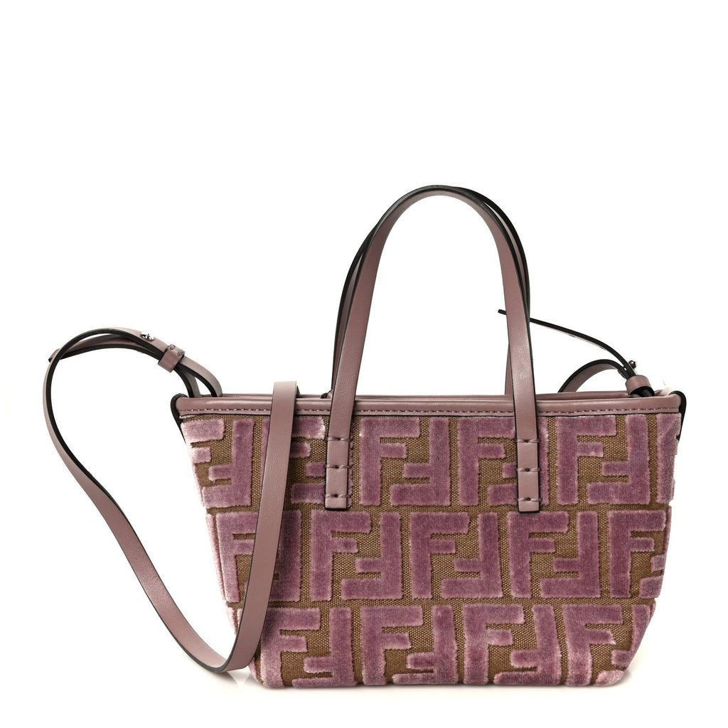 Velvet Jacquard FF Mini Roll Tote Dusty Mauve