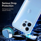 Reiko High Quality 2X Clean Pc And Tpu Bumper Case In Clear For Apple Iphone 14 Pro