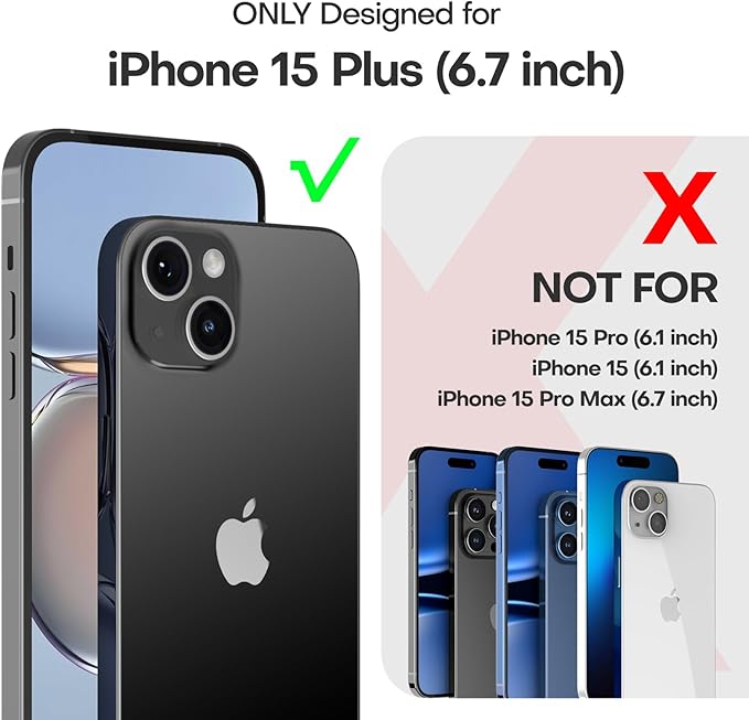 Entronix Clear Camera Lens Protector Compatible with iPhone 15 Plus - 3-Piece Combo