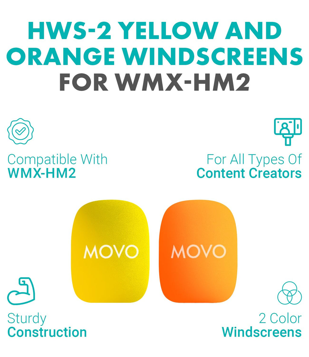 Movo HWS-2 Colored Windscreens (Yellow/Orange)