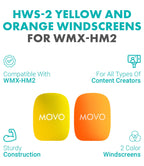 Movo HWS-2 Colored Windscreens (Yellow/Orange)