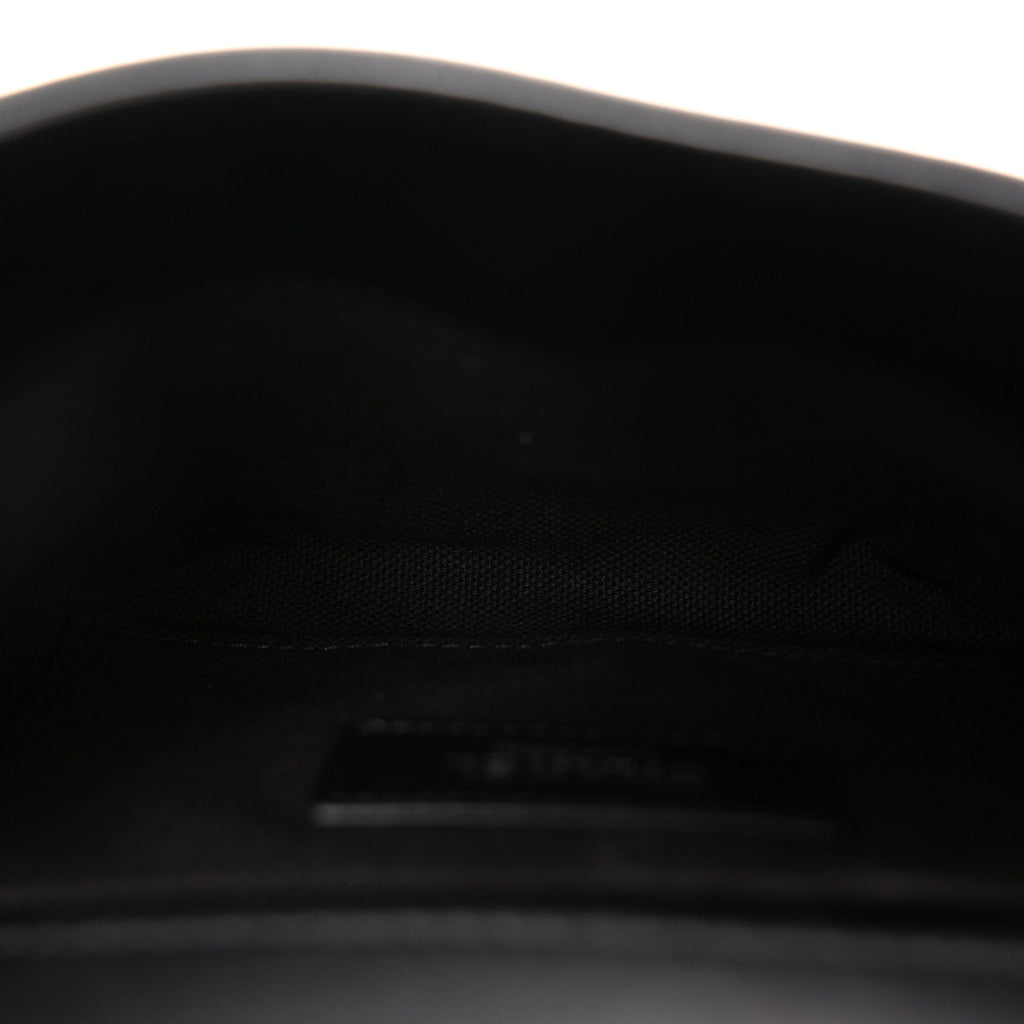 Calfskin Quilted CC Uniform Flap Belt Bag Black