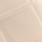 Lambskin Quilted Chanel 19 Round Clutch With Chain White