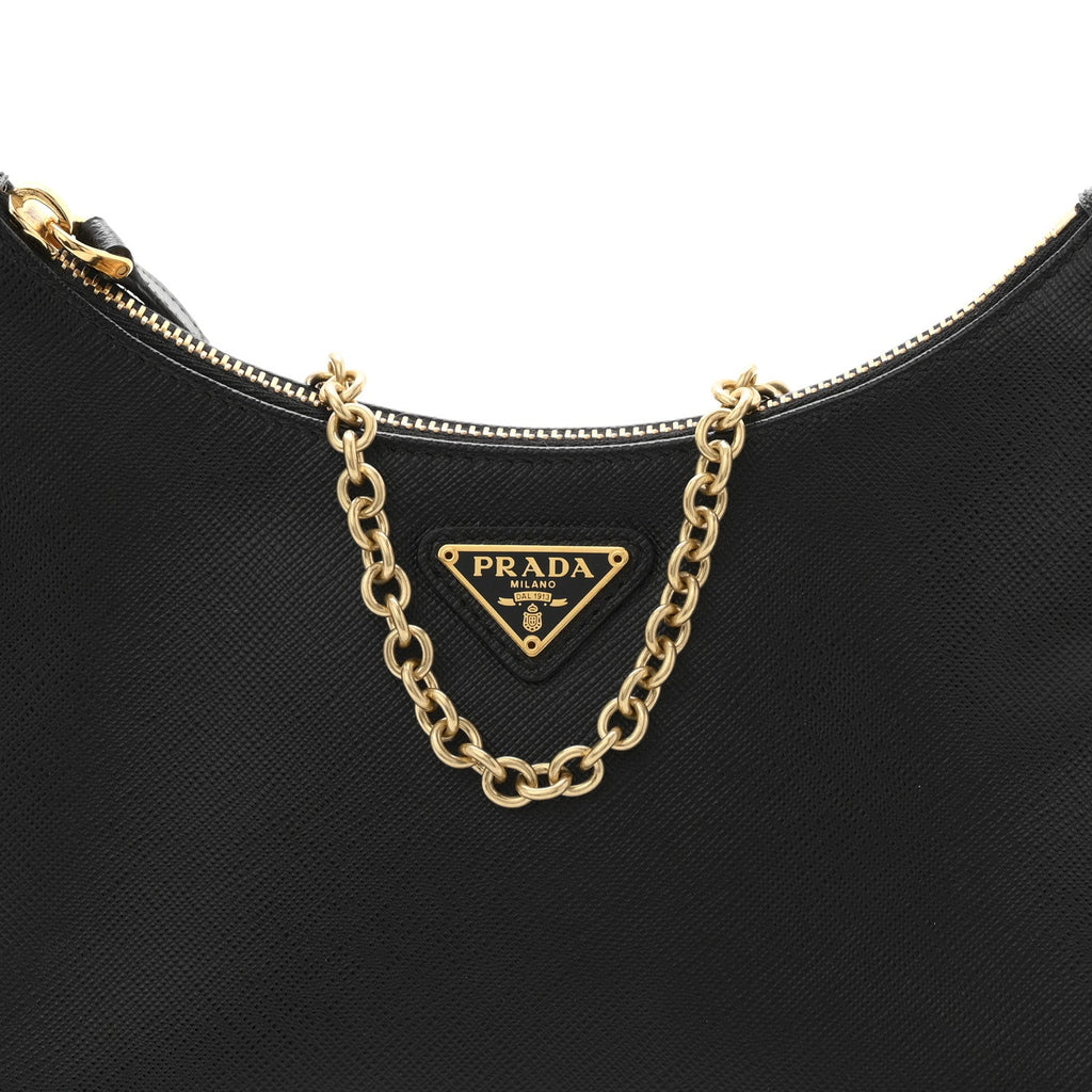 Saffiano Lux Re-Edition 2005 Shoulder Bag Black