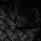 Nappa Intrecciato Small Campana Shoulder Bag Black