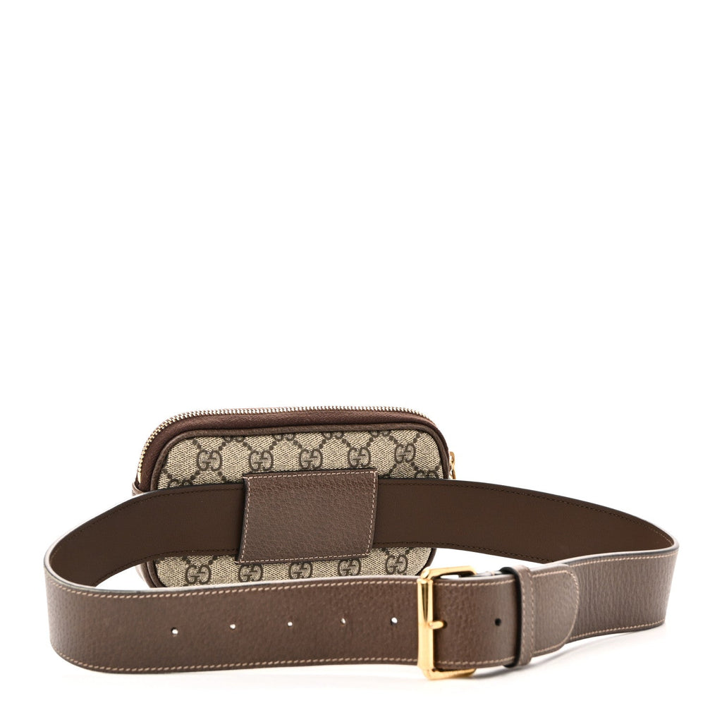 GG Supreme Monogram Ophidia Belted iPhone Case 85 34 Dark Brown