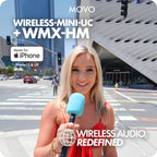 Movo Wireless Mini UC Lav Mic for USB-C w/ Handle