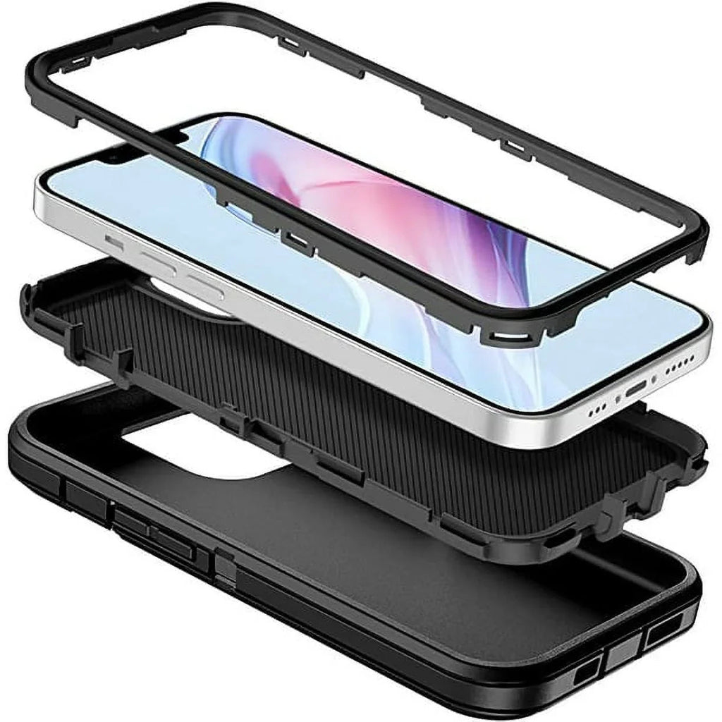 Entronix Case Compatible with iPhone 13 - Triple-Layer Heavy Duty Protection