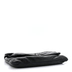 Lambskin Quilted Chain Mail Shoulder Bag Black