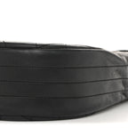 Lambskin Quilted Half Moon Flap Black