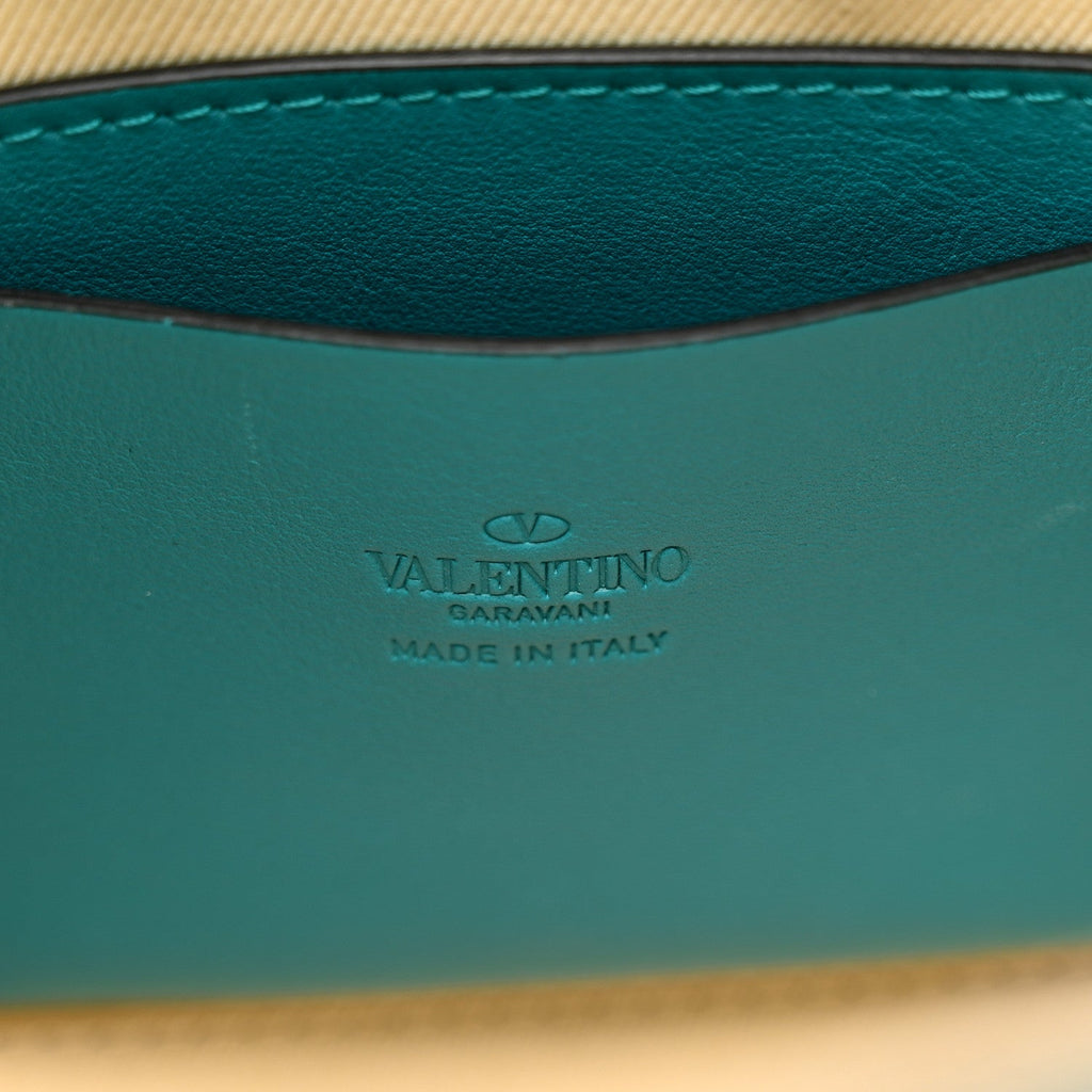 Calfskin Vlogo Bucket Bag Blue