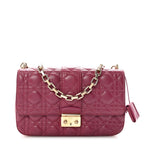 Lambskin Cannage Medium Miss Dior Flap Fuchsia