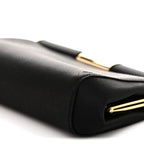 Satin Small Marlene Chain Clutch Black