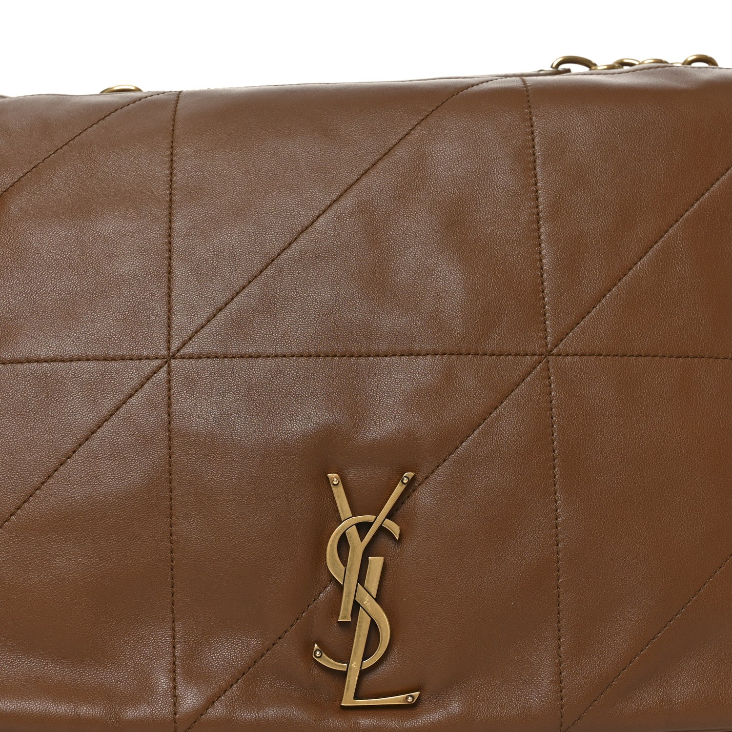 Lambskin Matelasse Monogram Large Jamie 4.3 Light Fox