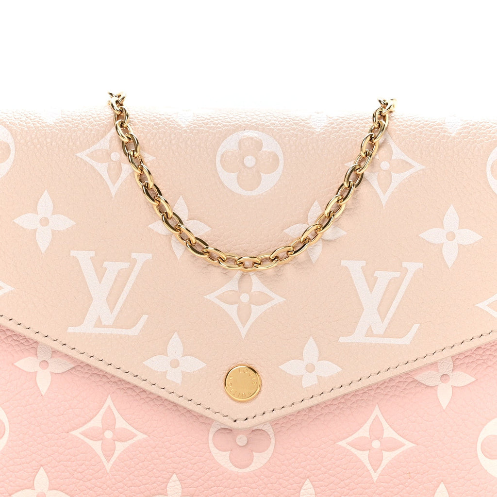 Empreinte Spring in the City Felicie Pochette Chain Wallet Pink Beige Yellow
