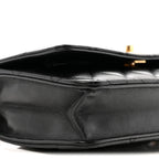 Lambskin Quilted CC Pearl Crush Wallet on Chain WOC Black
