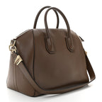 Shiny Lord Calfskin Medium Antigona Brown