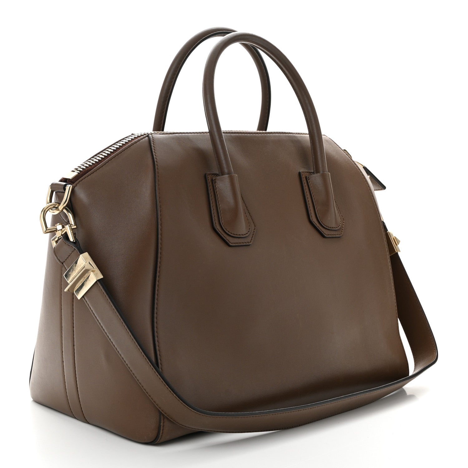 Shiny Lord Calfskin Medium Antigona Brown
